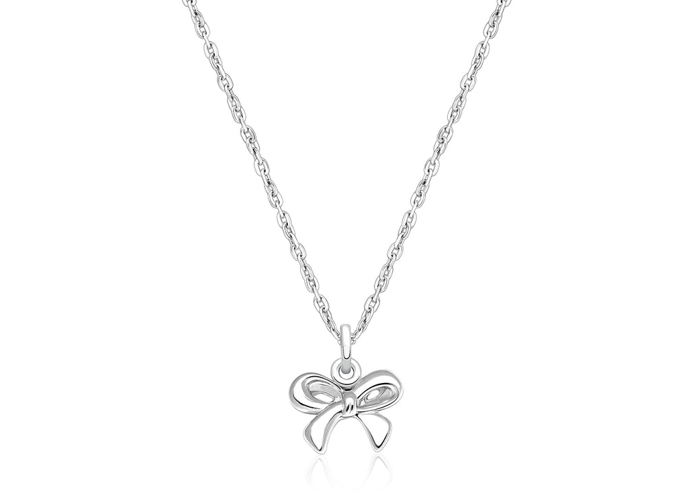 Gia™ Darling Bow, Children’s Necklace for Girls – Sterling Silver