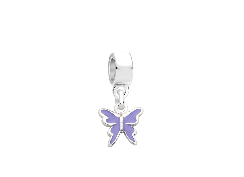 I Flit, I Float, I Fly, Sterling Silver and Purple Enamel Butterfly – Children’s Adoré™ Dangle Charm