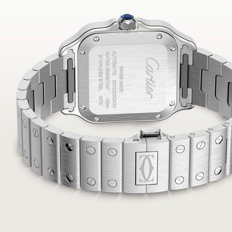 Unworn Santos, Stainless Steel, 35.1mm, Ref# W4SA0005, box and papers