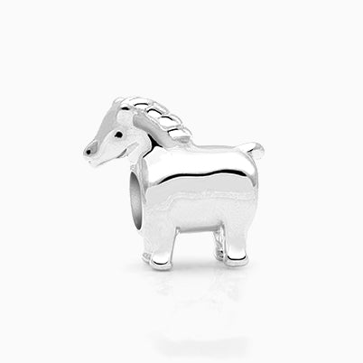 Bright and Brave, Sterling Silver and Clear CZ Pavé Heart – Children’s Adoré™ Dangle Charm
