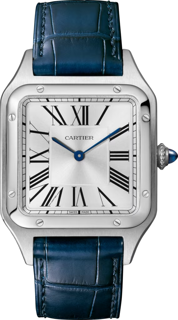 Unworn Santos Dumont, Stainless Steel, 43.5mm x 31.4mm, Ref# WSSA0022, box and papers