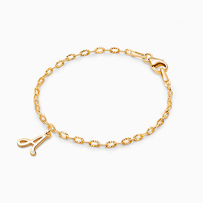 Modern Initial “Design Your Own” Personalized Children’s Necklace for Girls – 14K Gold