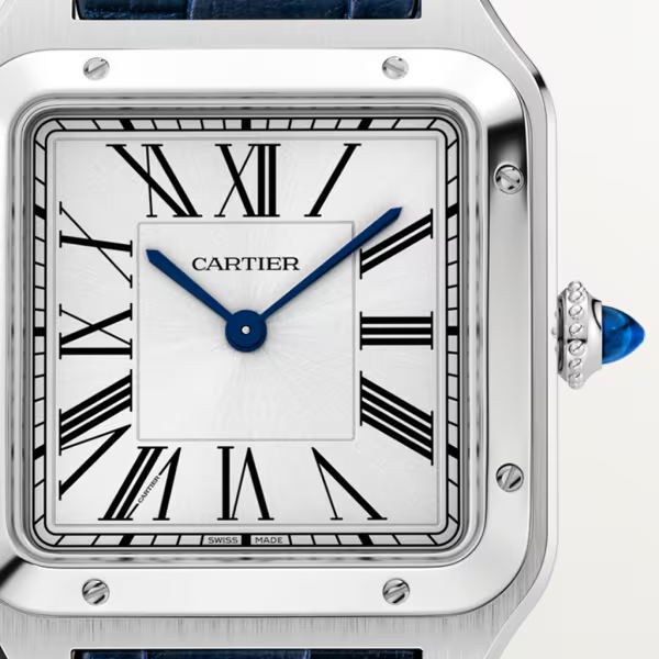 Unworn Santos Dumont, Stainless Steel, 43.5mm x 31.4mm, Ref# WSSA0022, box and papers