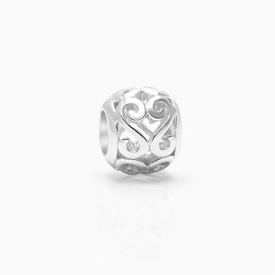 Glitz & Glam, Sterling Silver and Dark Pink Glittering Murano Glass (Hand Made in Italy) – Children’s Adoré™ Charm