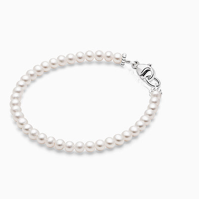 3mm Opals, Lab Created White Opal Baby/Children’s Beaded Bracelet for Girls – Sterling Silver