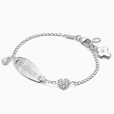 Heart – Modern Baby/Children’s Individual Charm (Add to Your Existing Bracelet or Necklace) – 14K Gold