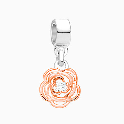 Sweet as a Rose, 2-Tone Sterling Silver with 14K Rose Gold Plating – Children’s Adoré™ Dangle Charm