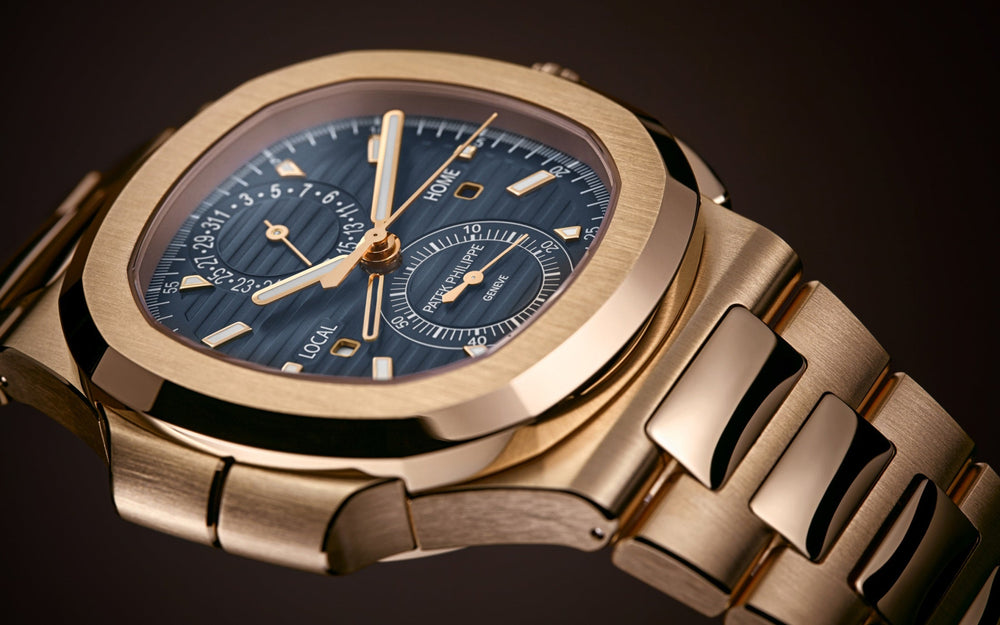 Nautilus Travel Time Chronograph Watch, 18k Rose Gold, 40,5 mm, Ref# 5990/1R-001