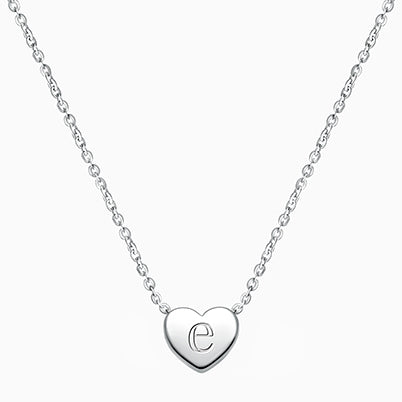 Modern Heart, Mother’s Earrings, Screw Back – 14K White Gold