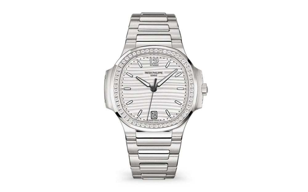 Nautilus Ladies Automatic Watch, Stainless Steel and Diamonds, 35,2mm, Ref# 7118/1200A-010