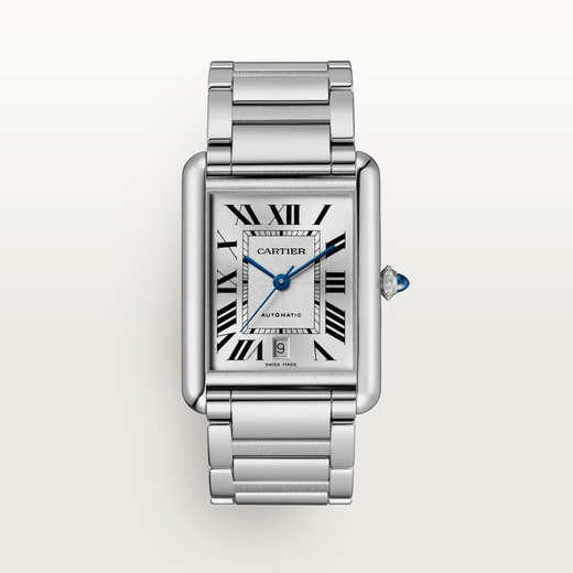 Unworn Tank Must, Extra-large Stainless Steel, 41mm x 31mm, Ref# WSTA0053, box and papers