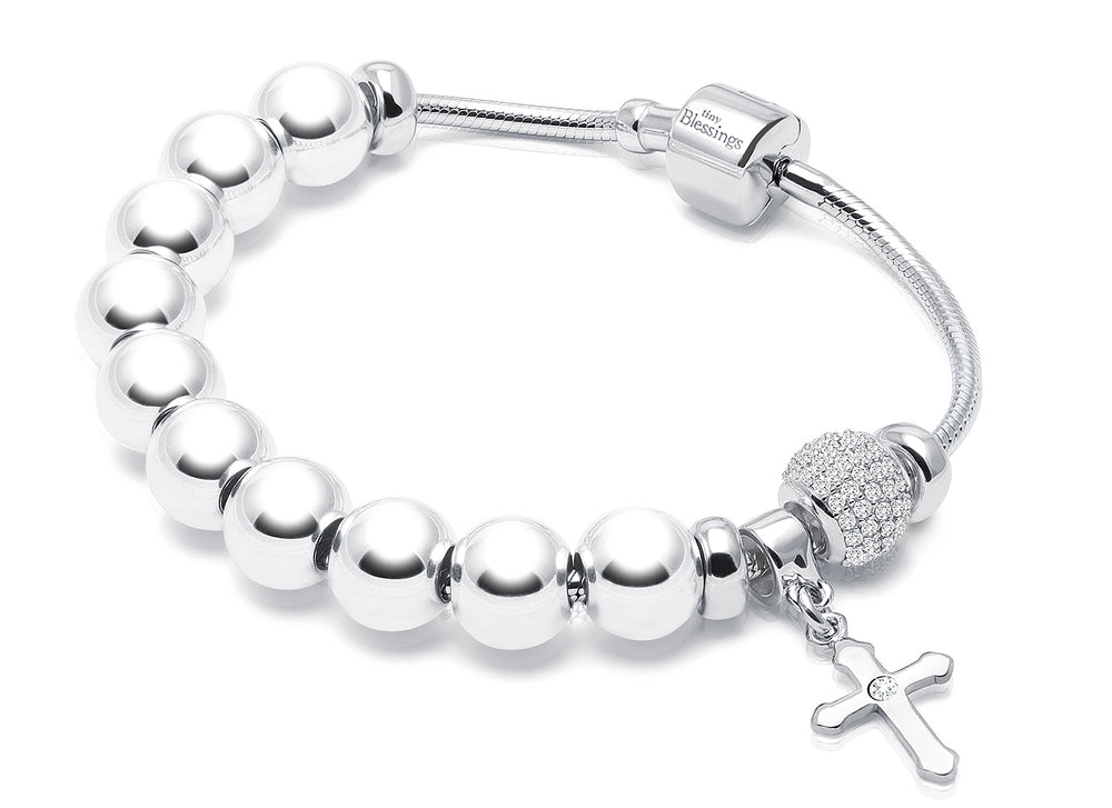 Adoré™ Rosary, First Holy Communion Children’s Charm Bracelet for Girls – Sterling Silver