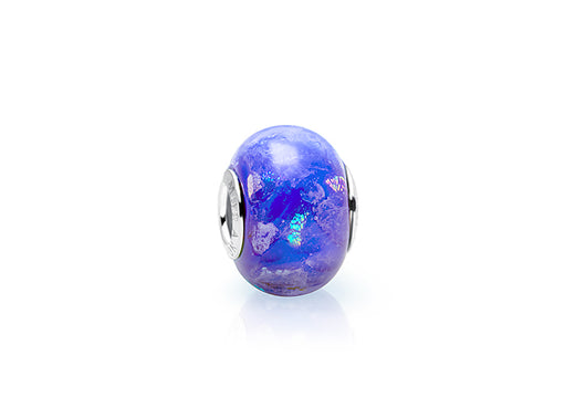 Night Owl, Sterling Silver and Lotus Blue Murano Glass (Hand Made in Italy) – Children’s Adoré™ Charm
