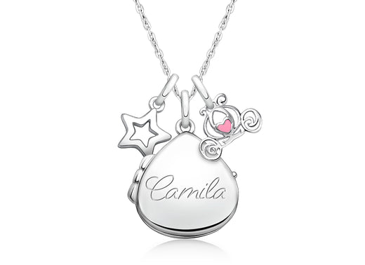 Teardrop Locket “Design Your Own” Teen’s Necklace for Girls (50+ Optional Charms & FREE Engraving) – Sterling Silver