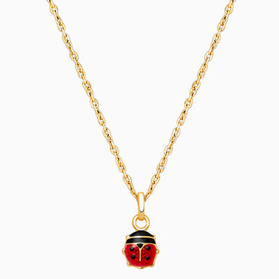Blushing Rose, Clear CZ Children’s Necklace for Girls – 14K Gold