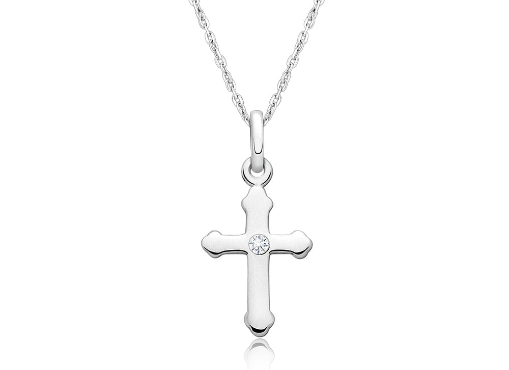 A Child’s Faith, Children’s Cross Necklace for Boys – Sterling Silver