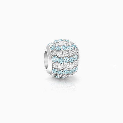 March Birthstone – Aquamarine, Sterling Silver and Swarovski® Colored Crystal – Children’s Adoré™ Dangle Charm