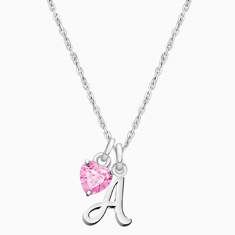 Rosabella™ Heart Silhouette, Children’s 2-Tone Necklace for Girls – Sterling Silver
