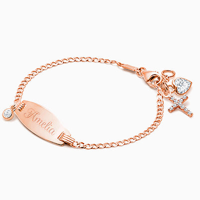 Classic Baby/Children’s Christening/Baptism Engraved ID Bracelet for Boys – Sterling Silver