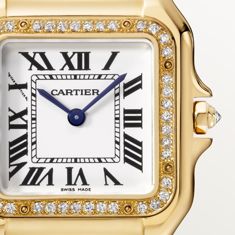 Unworn Panthère Medium, 18k Yellow Gold, Diamonds, 27mm x 36mm, Ref# WJPN0016, box and papers