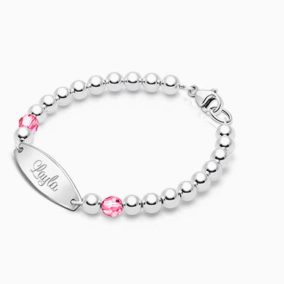 March Birthstone 9mm Huggie Hoops, Swarovski® Crystal Baby/Children’s Earrings – Sterling Silver