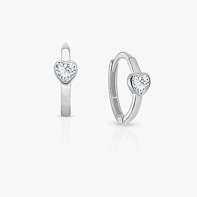 11mm Modern Huggie Hoops, Baby/Children’s Earrings – Sterling Silver