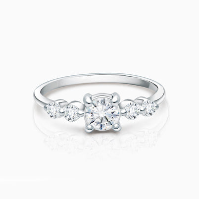 Heart Studs, 4mm Clear CZ First Holy Communion Children’s Earrings, Screw Back – 14K White Gold