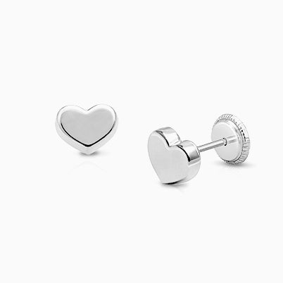 September Birthstone Studs, 4mm Swarovski® Crystal Teen’s Earrings, Screw Back – 14K White Gold