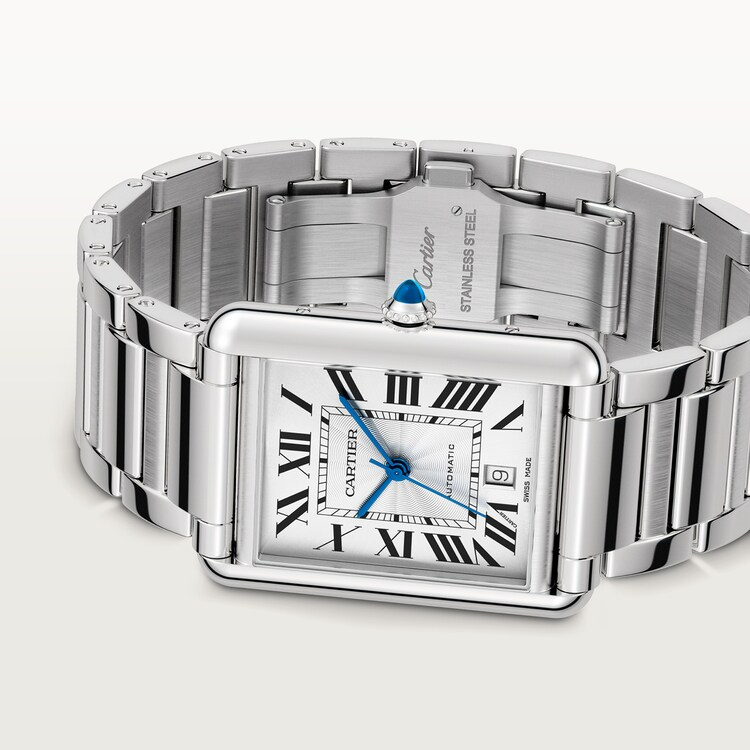 Unworn Tank Must, Extra-large Stainless Steel, 41mm x 31mm, Ref# WSTA0053, box and papers