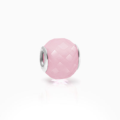 Darling Diva, Sterling Silver and Pink CZ Sparkling Lights Pavé Rondel – Children’s Adoré™ Charm