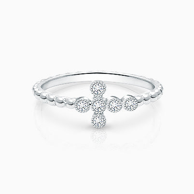 Simple Cross Dangle, Clear CZ Christening/Baptism Baby/Children’s Earrings, Screw Back – 14K Gold