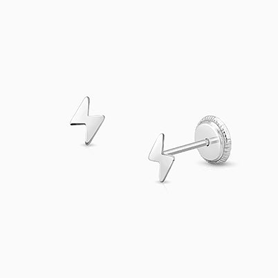 9mm Modern Huggie Hoops, Christening/Baptism Baby/Children’s Earrings – 14K White Gold