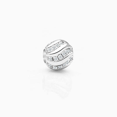 Under the Sea, Sterling Silver and Mermaid Blue Glass Faceted Round – Children’s Adoré™ Charm