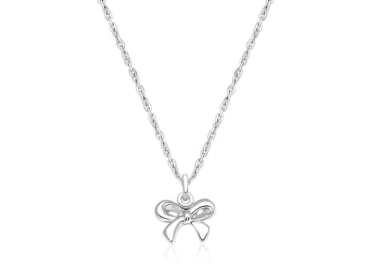 Gia™ Darling Bow, Children’s Necklace for Girls – Sterling Silver