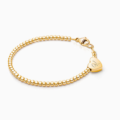 ‘D’ Initial Studs Personalized Baby/Children’s Earrings, Screw Back – 14K Gold