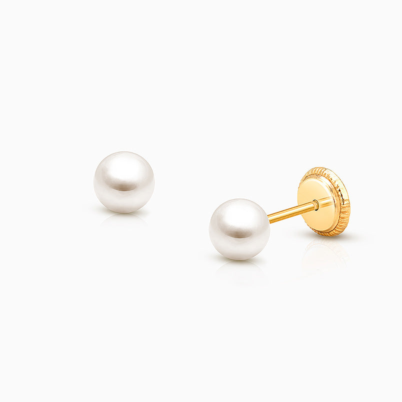 4mm Cultured Pearls, Teen’s Beaded Bracelet for Girls – 14K Gold