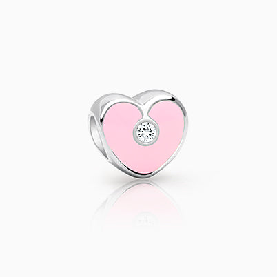 Candy Coated Sprinkles, Sterling Silver and Light Pink CZ Sparkling Lights Pavé Rondel – Children’s Adoré™ Charm
