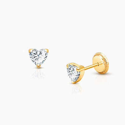 My 1st Diamond Ring, Size 5, Children’s Heart-Cut Genuine Diamond Ring for Girls – 14K Gold