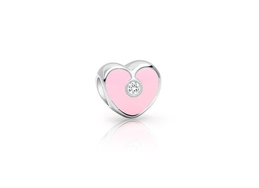 Daddy’s Girl, Sterling Silver Heart with Light Pink Enamel and CZ – Children’s Adoré™ Charm