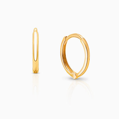 11mm Classic Huggie Hoops, Baby/Children’s Earrings – 14K Gold