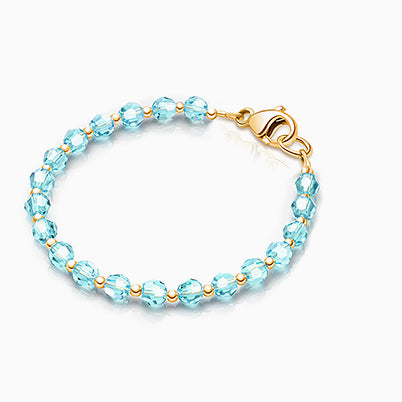 Diamond Cut Brilliance, Baby/Children’s Adjustable Link Chain Bracelet for Boys – 14K Gold