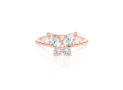 Rosabella™ Butterfly, Clear CZ Children’s Ring for Girls – Sterling Silver
