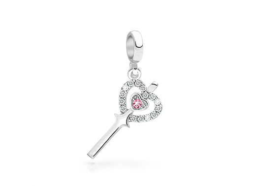 Fairy Godmother, Sterling Silver and Pavé CZ Magic Wand – Children’s Adoré™ Dangle Charm