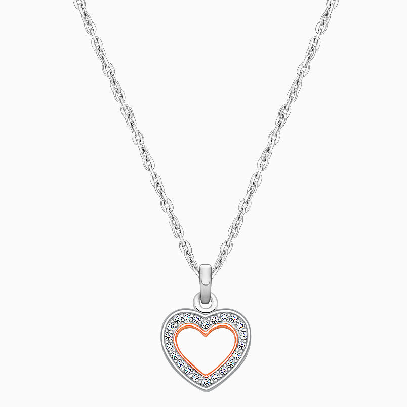 Rosabella™ Rose, Children’s 2-Tone Necklace for Girls – Sterling Silver