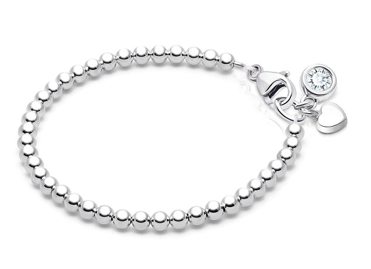 3mm Tiny Blessings Beads, Baby/Children’s Beaded Bracelet for Girls – Sterling Silver