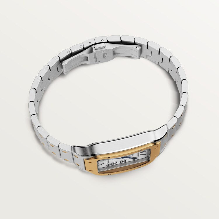 Unworn Santos, Stainless Steel and 18k Yellow Gold, 39.8mm, Ref# W2SA0009, box and papers