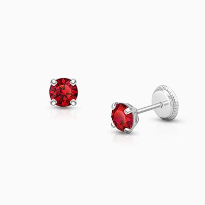 July Birthstone, Sterling Silver and Ruby Red Murano Glass (Hand Made in Italy) – Children’s Adoré™ Charm