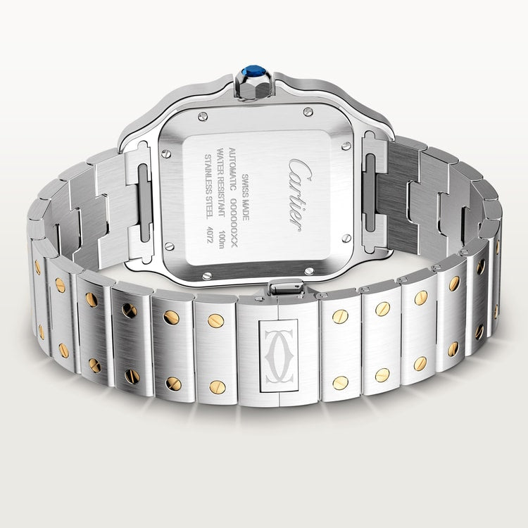 Unworn Santos, Stainless Steel and 18k Yellow Gold, 39.8mm, Ref# W2SA0009, box and papers