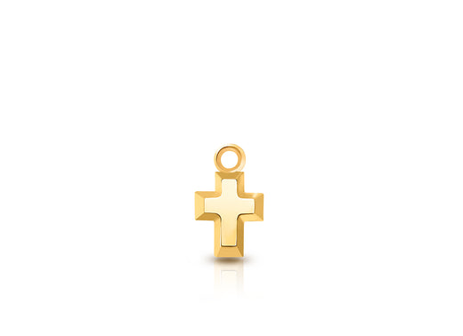 Cross – Simple Baby/Children’s Individual Charm (Add to Your Existing Bracelet or Necklace) – 14K Gold