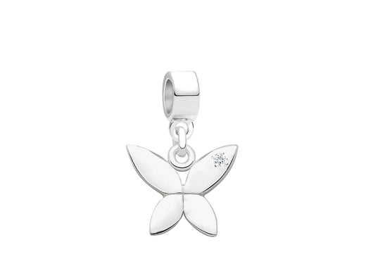 On a Wing and a Whim, Sterling Silver Clear CZ Butterfly – Children’s Adoré™ Dangle Charm